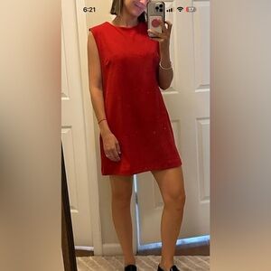 Red hm shift dress size m